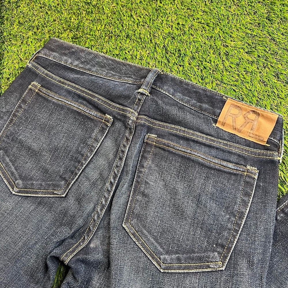 RRL Double RL Ralph Lauren Women's Skinny Fit Jeans 27x29 Black Denim Vintage XX
